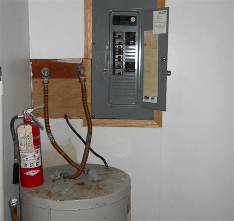 commercial water heater near electrical box|gas water heater electrical panel.